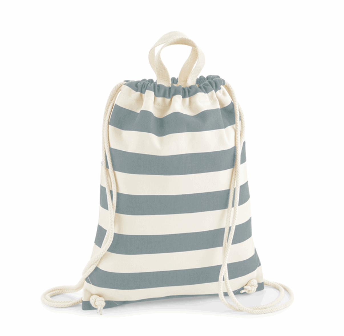 Simply for kids gymsac drawstring bags, available in a variety of colours, they are 100% cotton with a nautical stripe, perfect for children, tweens and teens. They can be personalised with names, initials or your preferred phrase and they will be made to order. Personalised bags for children. Personalised bags for PE kits, sports, dance, school trips and shopping bags. Edit alt text