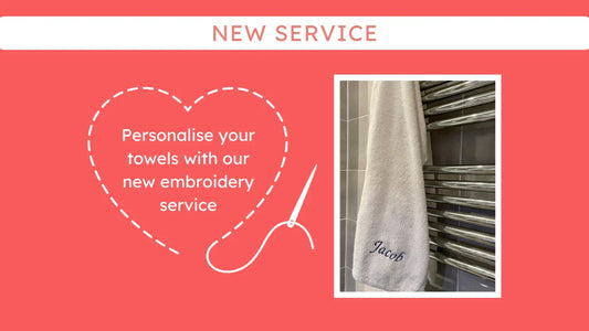 Personalise your towels with our new embroidery service - simplyforkids